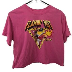 3/$15 Flamin’ Hot Cheetos pink short sleeve crop t-shirt